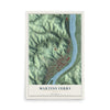 Map of Martins Ferry, Ohio, 12 x 18 inch unframed archival matte print
