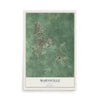 Map of Marysville, Ohio, 12 x 18 inch unframed archival matte print