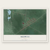 Medway, Ohio map print, the full design