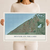 Map of Mentor-on-the-Lake, Ohio, 12 x 18 inch unframed archival matte print