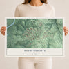 Map of Miami Heights, Ohio, 12 x 18 inch unframed archival matte print
