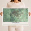 Map of Miamisburg, Ohio, 12 x 18 inch unframed archival matte print