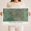 Map of Middleburg Heights, Ohio, 12 x 18 inch unframed archival matte print