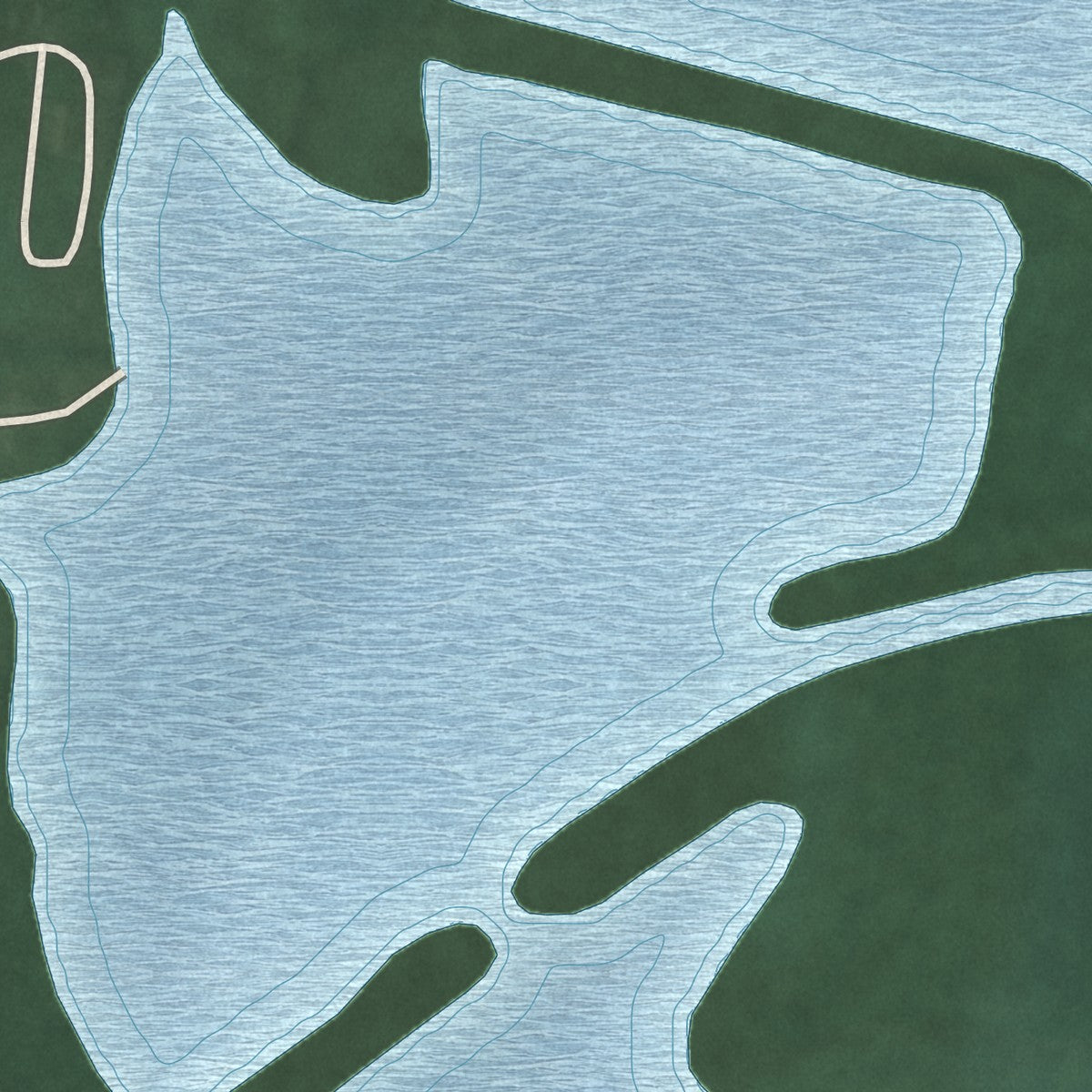 Second close-up of the map of Montezuma, Ohio print showing more streets and buildings