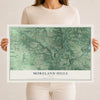 Map of Moreland Hills, Ohio, 12 x 18 inch unframed archival matte print