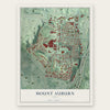 Mount Auburn, Ohio map print, the full design