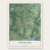 North Lima, Ohio map print, the full design
