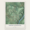 North Zanesville, Ohio map print, the full design