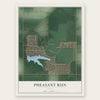 Pheasant Run, Ohio map print, the full design