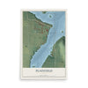 Map of Plainfield, Ohio, 12 x 18 inch unframed archival matte print