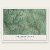 Pleasant Grove, Ohio map print, the full design