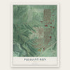 Pleasant Run, Ohio map print, the full design