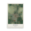 Map of Republic, Ohio, 12 x 18 inch unframed archival matte print