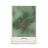 Map of Sabina, Ohio, 12 x 18 inch unframed archival matte print