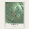 Salesville, Ohio map print, the full design