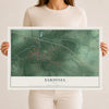 Map of Sardinia, Ohio, 12 x 18 inch unframed archival matte print