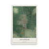 Map of Savannah, Ohio, 12 x 18 inch unframed archival matte print