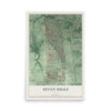 Map of Seven Hills, Ohio, 12 x 18 inch unframed archival matte print