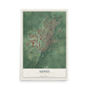 Map of Sidney, Ohio, 12 x 18 inch unframed archival matte print