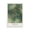 Map of Smithville, Ohio, 12 x 18 inch unframed archival matte print