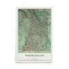 Map of South Euclid, Ohio, 12 x 18 inch unframed archival matte print