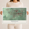Map of Springdale, Ohio, 12 x 18 inch unframed archival matte print