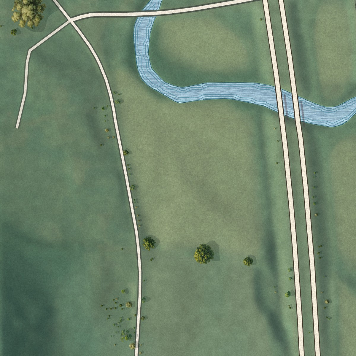 Second close-up of the map of Sugar Grove, Ohio print showing more streets and buildings