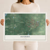Map of Sunbury, Ohio, 12 x 18 inch unframed archival matte print