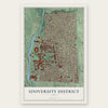 University District, Ohio map print, the full design