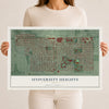 Map of University Heights, Ohio, 12 x 18 inch unframed archival matte print