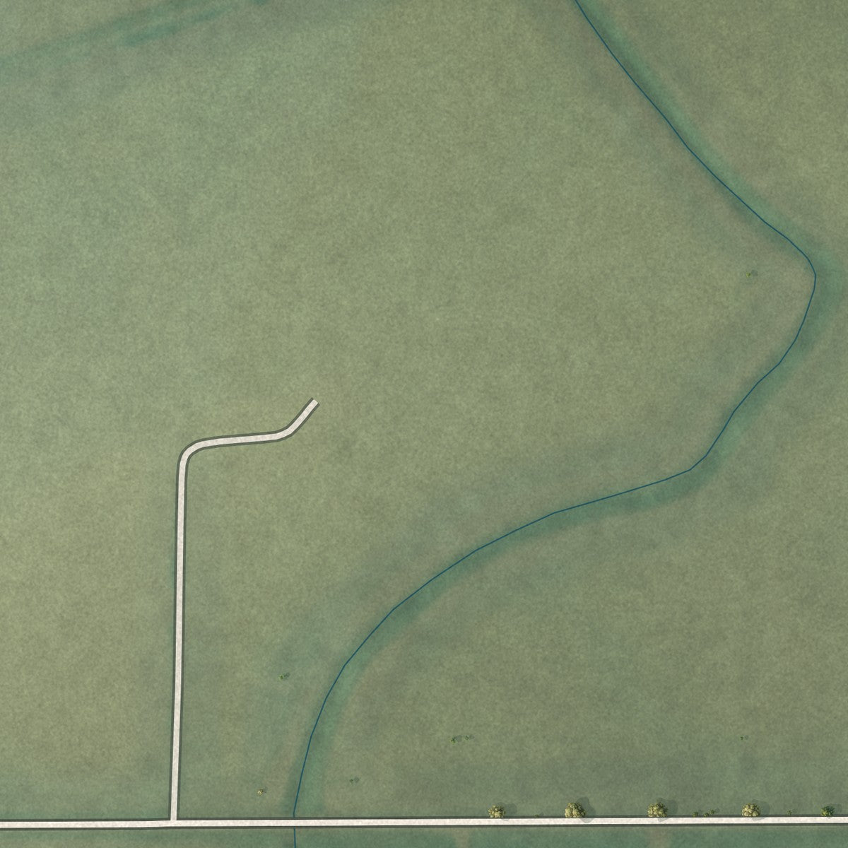 Second close-up of the map of Venedocia, Ohio print showing more streets and buildings