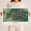 Map of Wakeman, Ohio, 12 x 18 inch unframed archival matte print