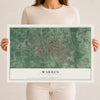 Map of Warren, Ohio, 12 x 18 inch unframed archival matte print