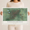 Map of Washington Court House, Ohio, 12 x 18 inch unframed archival matte print