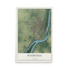 Map of Waterville, Ohio, 12 x 18 inch unframed archival matte print