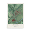 Map of Waverly, Ohio, 12 x 18 inch unframed archival matte print