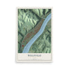 Map of Wellsville, Ohio, 12 x 18 inch unframed archival matte print