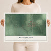 Map of West Elkton, Ohio, 12 x 18 inch unframed archival matte print