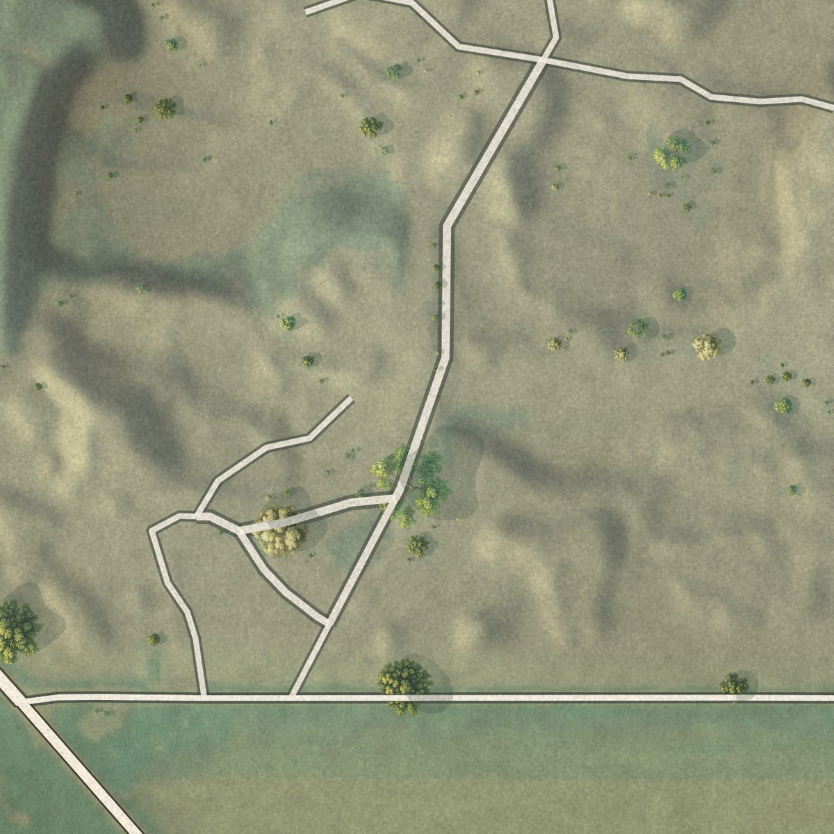 Second close-up of the map of West Millgrove, Ohio print showing more streets and buildings