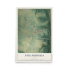 Map of West Rushville, Ohio, 12 x 18 inch unframed archival matte print