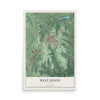 Map of West Union, Ohio, 12 x 18 inch unframed archival matte print