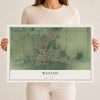 Map of Weston, Ohio, 12 x 18 inch unframed archival matte print