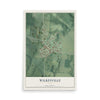 Map of Wilkesville, Ohio, 12 x 18 inch unframed archival matte print