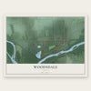 Woodsdale, Ohio map print, the full design