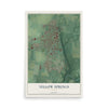 Map of Yellow Springs, Ohio, 12 x 18 inch unframed archival matte print