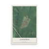 Map of Zanesfield, Ohio, 12 x 18 inch unframed archival matte print