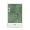 Map of Alex, Oklahoma, 12 x 18 inch unframed archival matte print