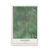 Map of Anadarko, Oklahoma, 12 x 18 inch unframed archival matte print