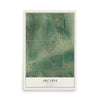 Map of Arcadia, Oklahoma, 12 x 18 inch unframed archival matte print