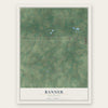 Banner, Oklahoma map print, the full design